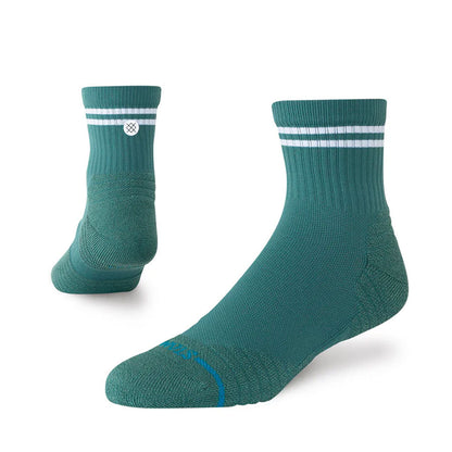 Stance Golf Lined Up Mid Quarter Sock Teal