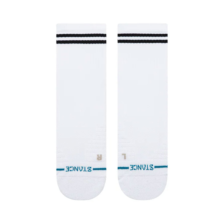 Stance Golf Lined Up Mid Quarter Sock White