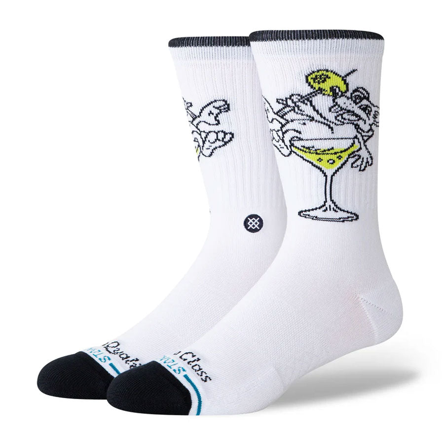 Stance High Quality Low Class Crew Sock White