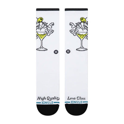 Stance High Quality Low Class Crew Sock White