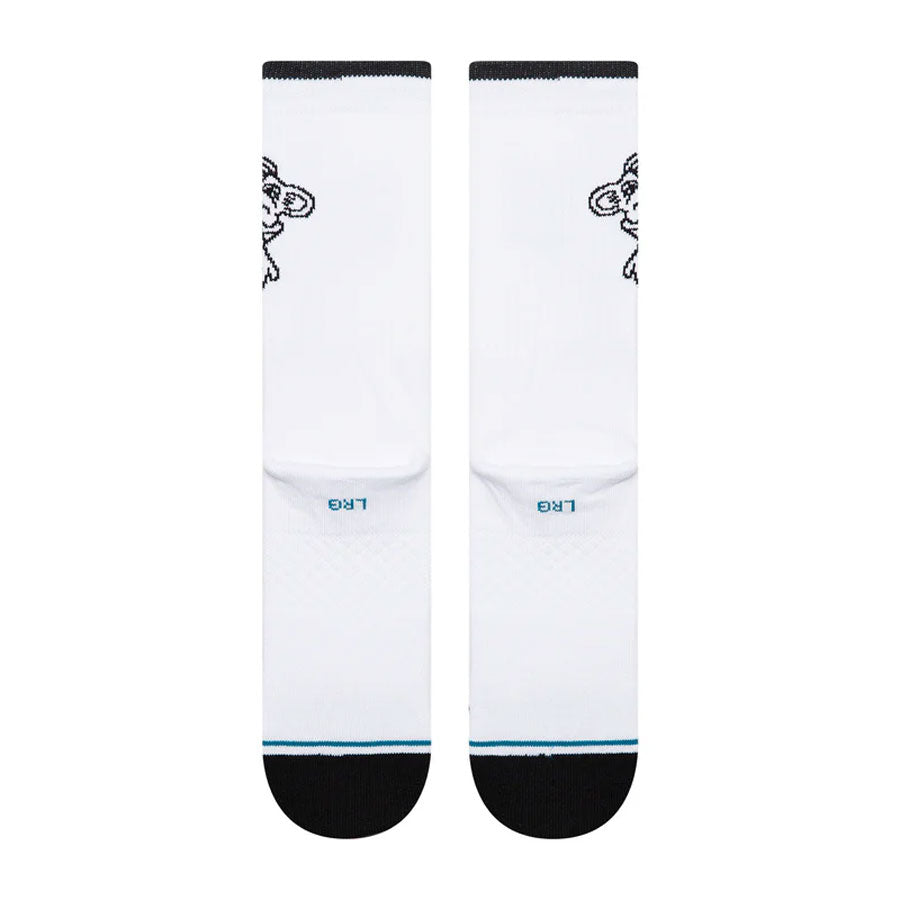 Stance High Quality Low Class Crew Sock White