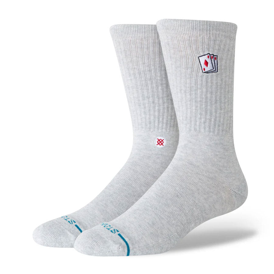 Stance Hit Me Crew Sock Heathergrey