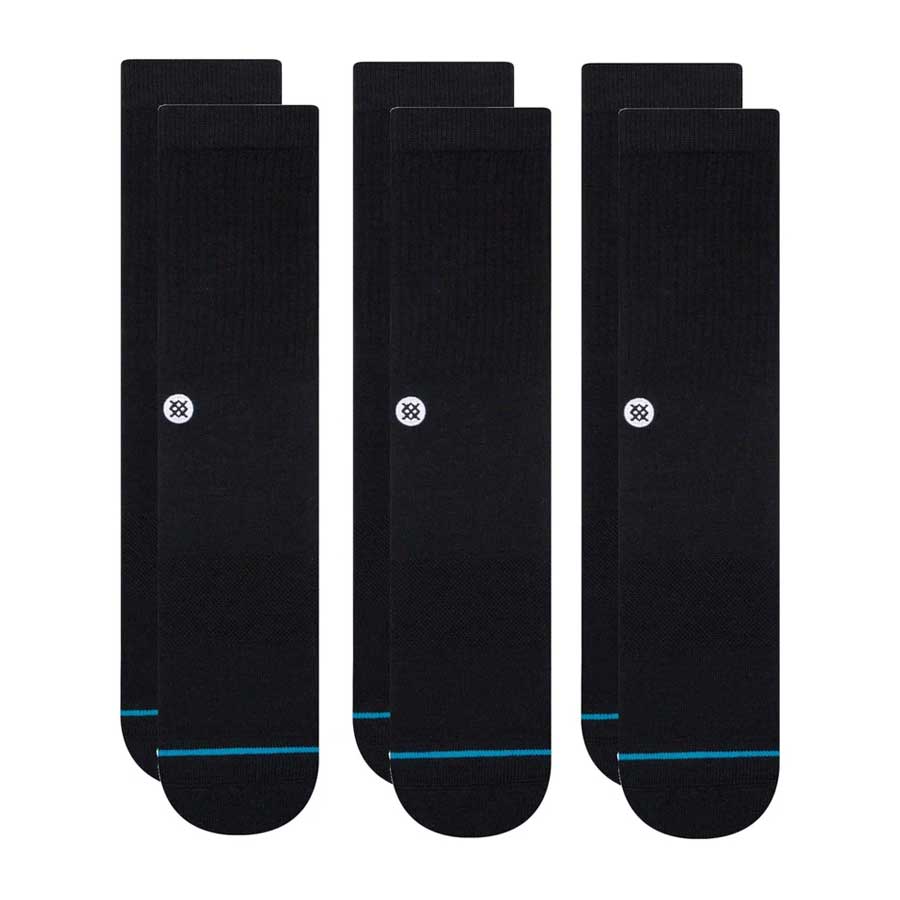 Stance Icon 3-Pack Sock Black