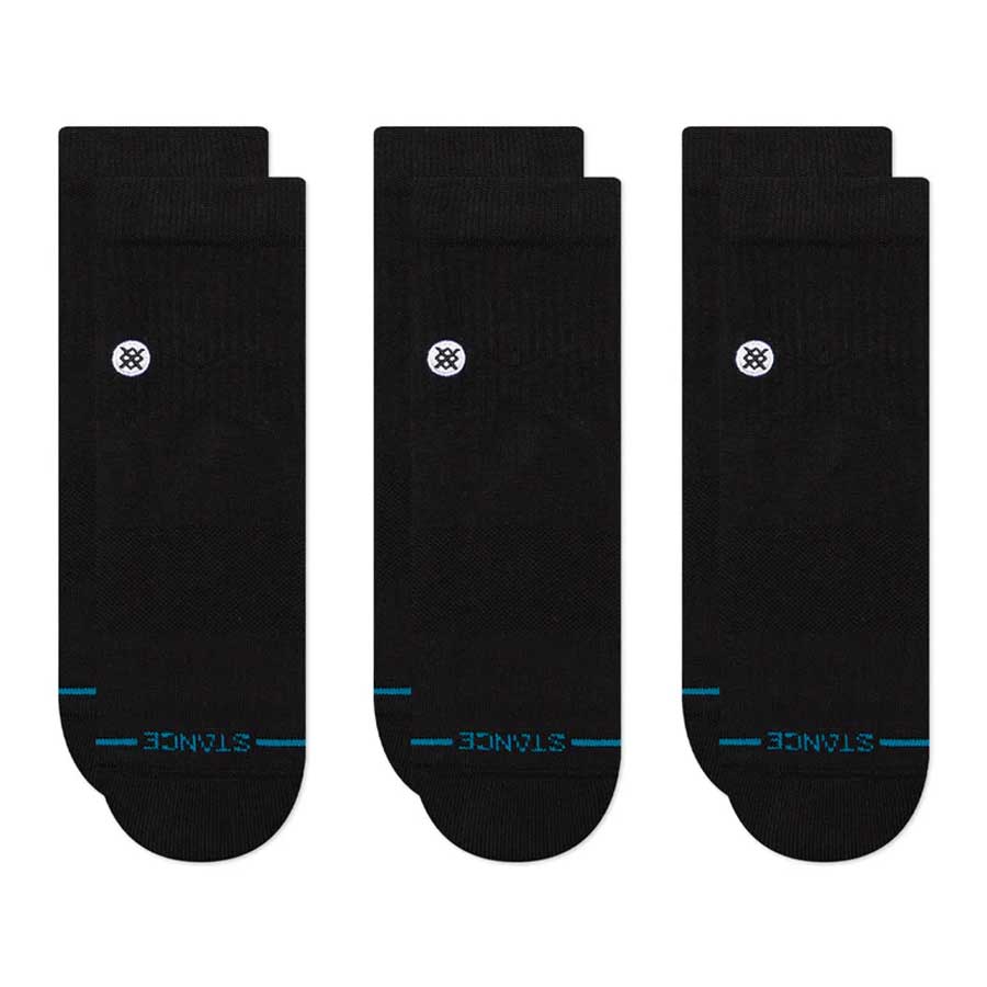 Stance Icon Quarter Sock 3-Pack Black