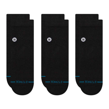 Stance Icon Quarter Sock 3-Pack Black