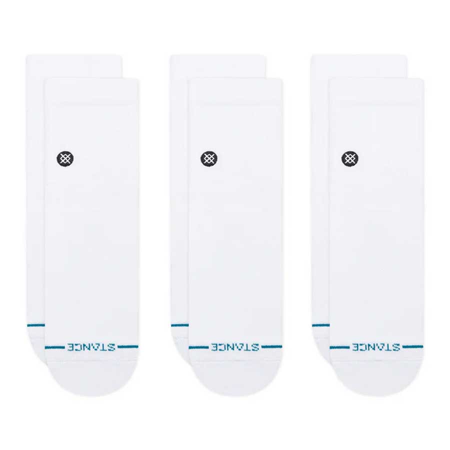 Stance Icon Quarter Sock 3-Pack White