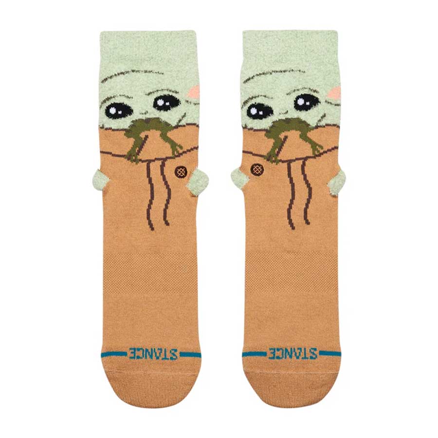 Stance Kids' Grogu Hungry Crew Sock Green
