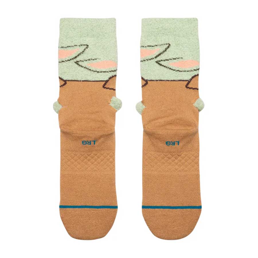 Stance Kids' Grogu Hungry Crew Sock Green