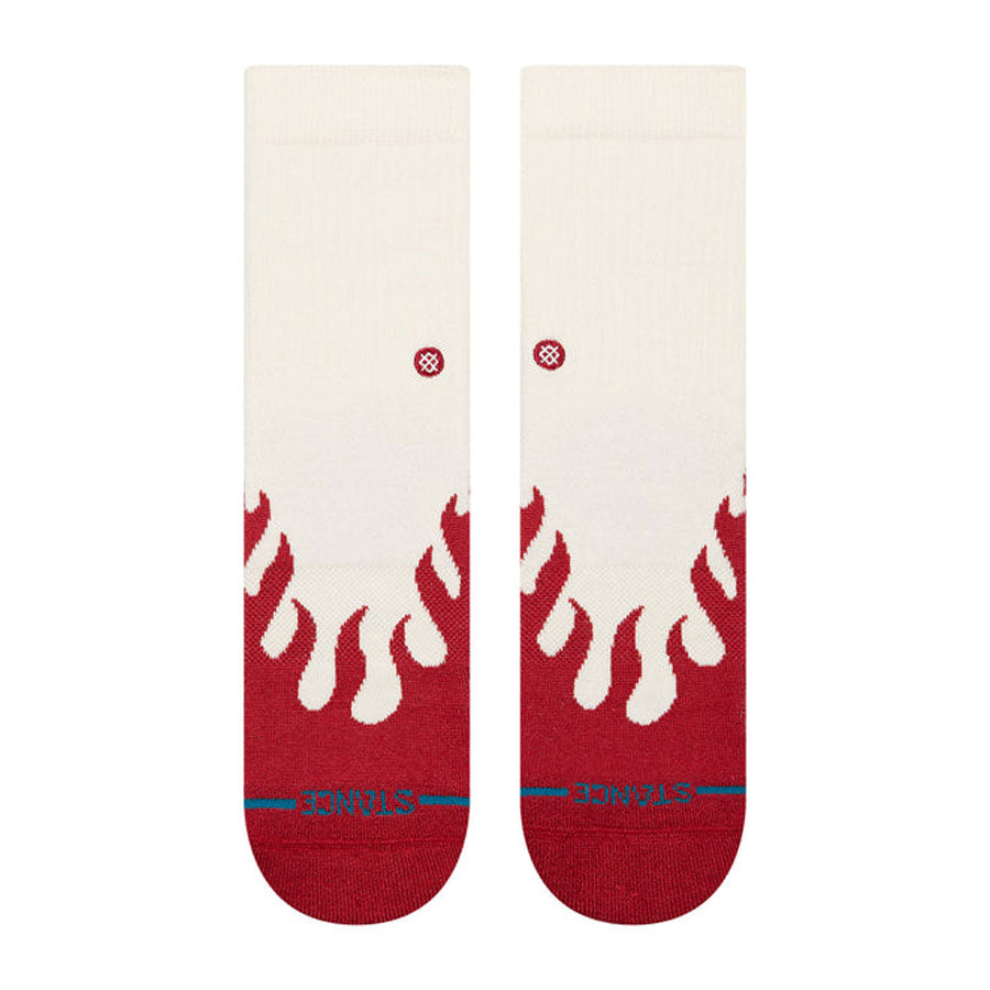 Stance Kids' Heating Up Crew Sock Red