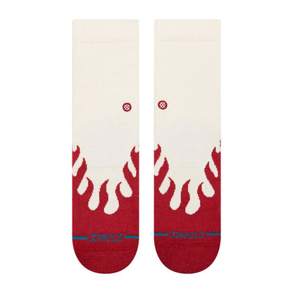 Stance Kids' Heating Up Crew Sock Red