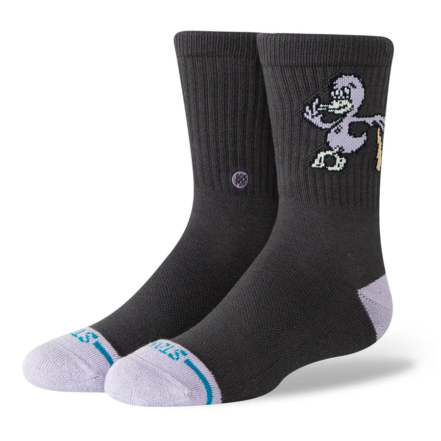 Stance Kids' Lights Out Crew Sock Charcoal