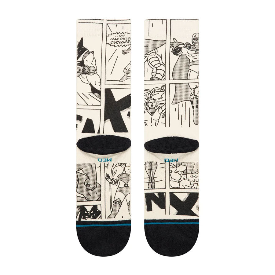 Stance Marvel Good Vs Bad Crew Sock Black/White