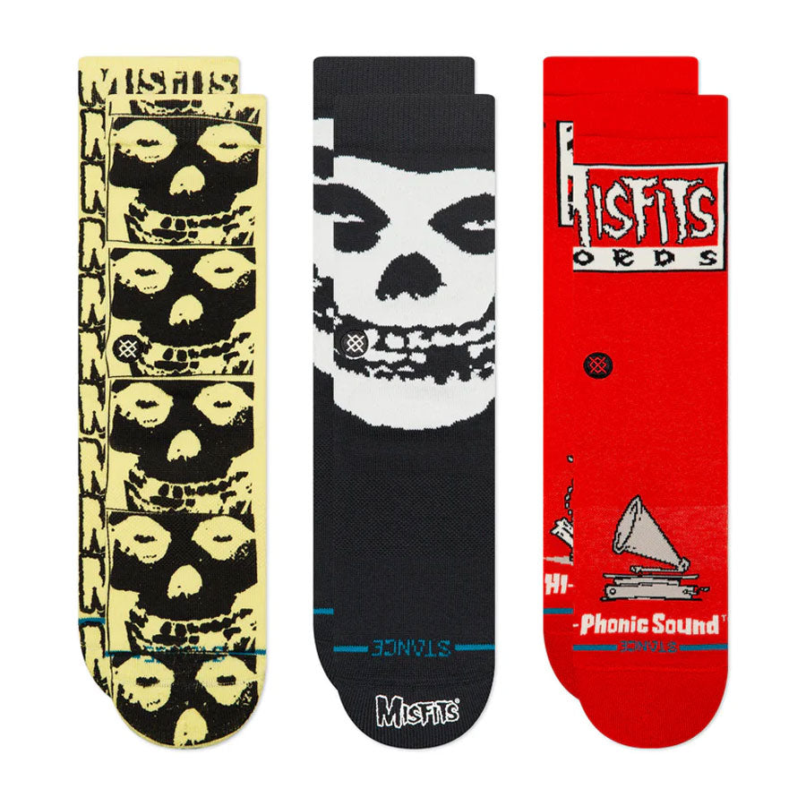 Stance Misfits Crew Sock Box Set Black/Black