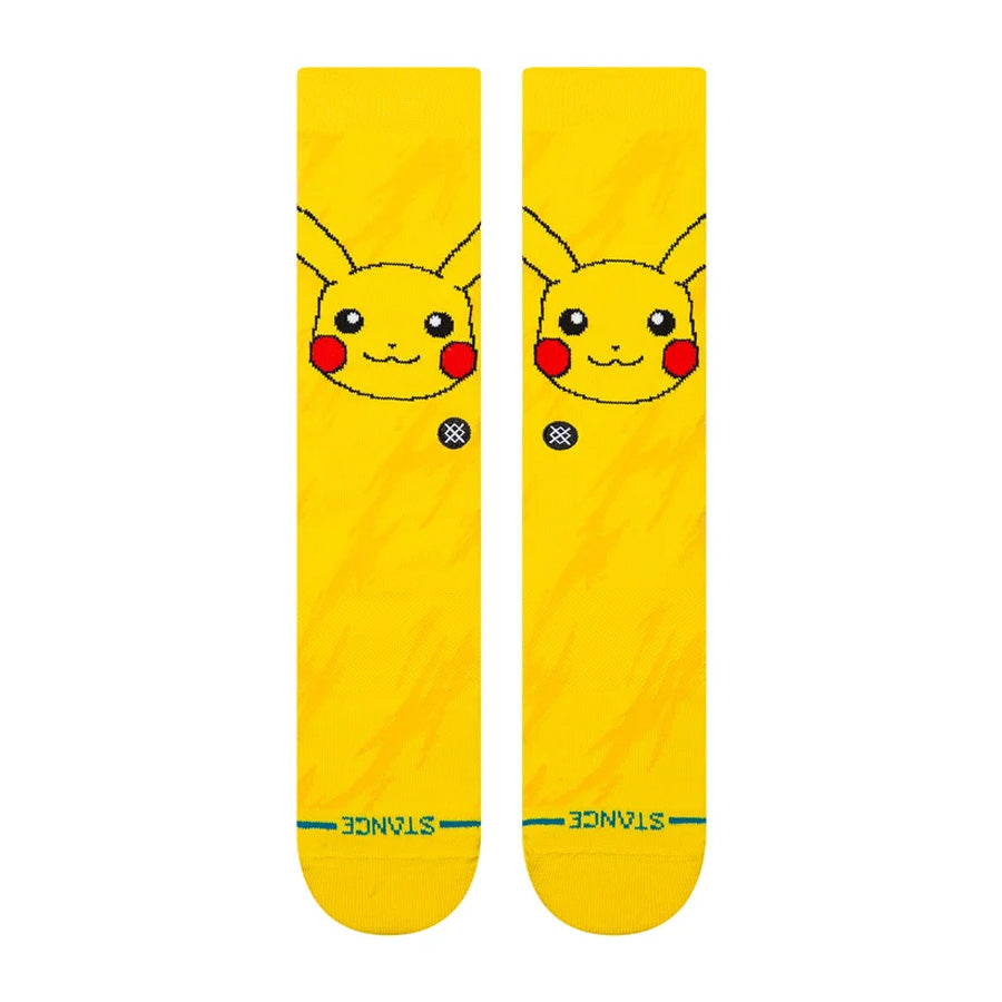 Stance Pikachu Bolt Crew Sock Yellow