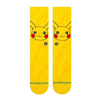 Stance Pikachu Bolt Crew Sock Yellow