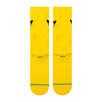 Stance Pikachu Bolt Crew Sock Yellow