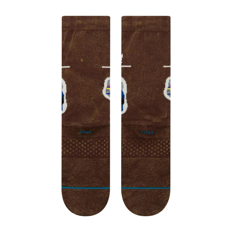 Stance Recently Deceased Crew Sock Brown