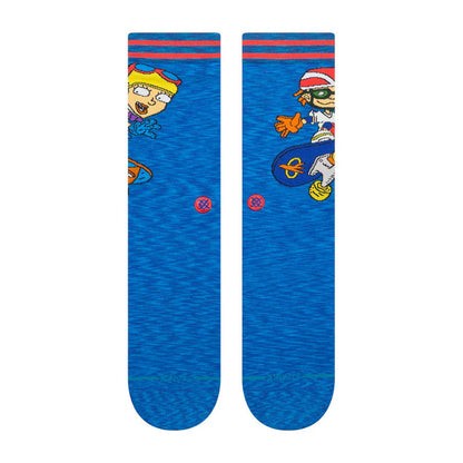 Stance Rocket Power Reggie and Otto Crew Sock Royal