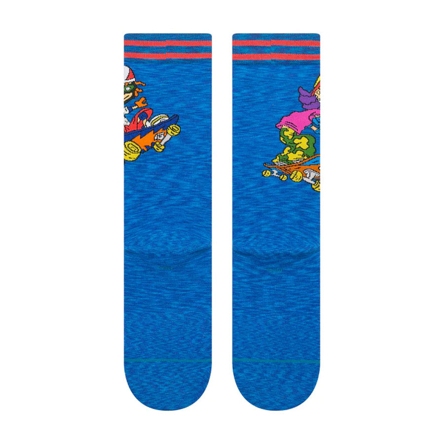 Stance Rocket Power Reggie and Otto Crew Sock Royal