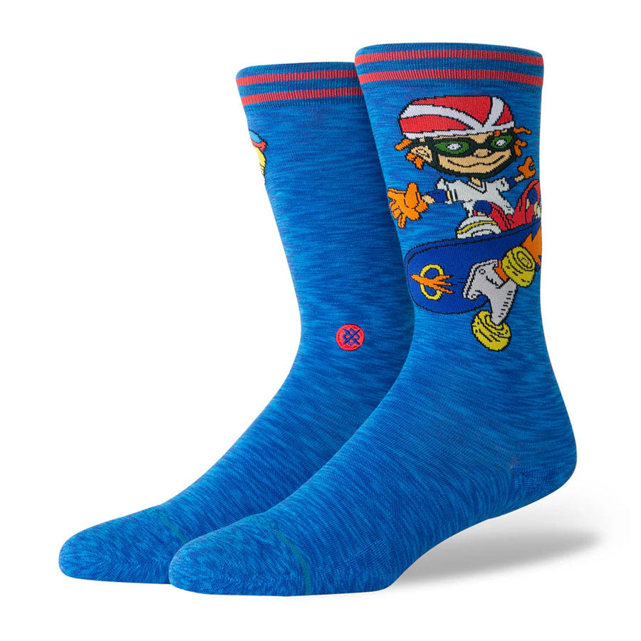 Stance Rocket Power Reggie and Otto Crew Sock Royal