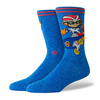 Stance Rocket Power Reggie and Otto Crew Sock Royal