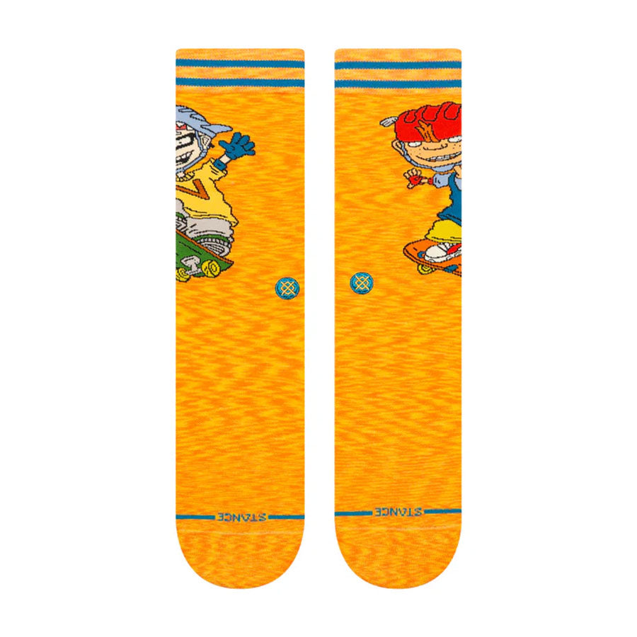 Stance Rocket Power Sam and Twister Crew Sock Orange