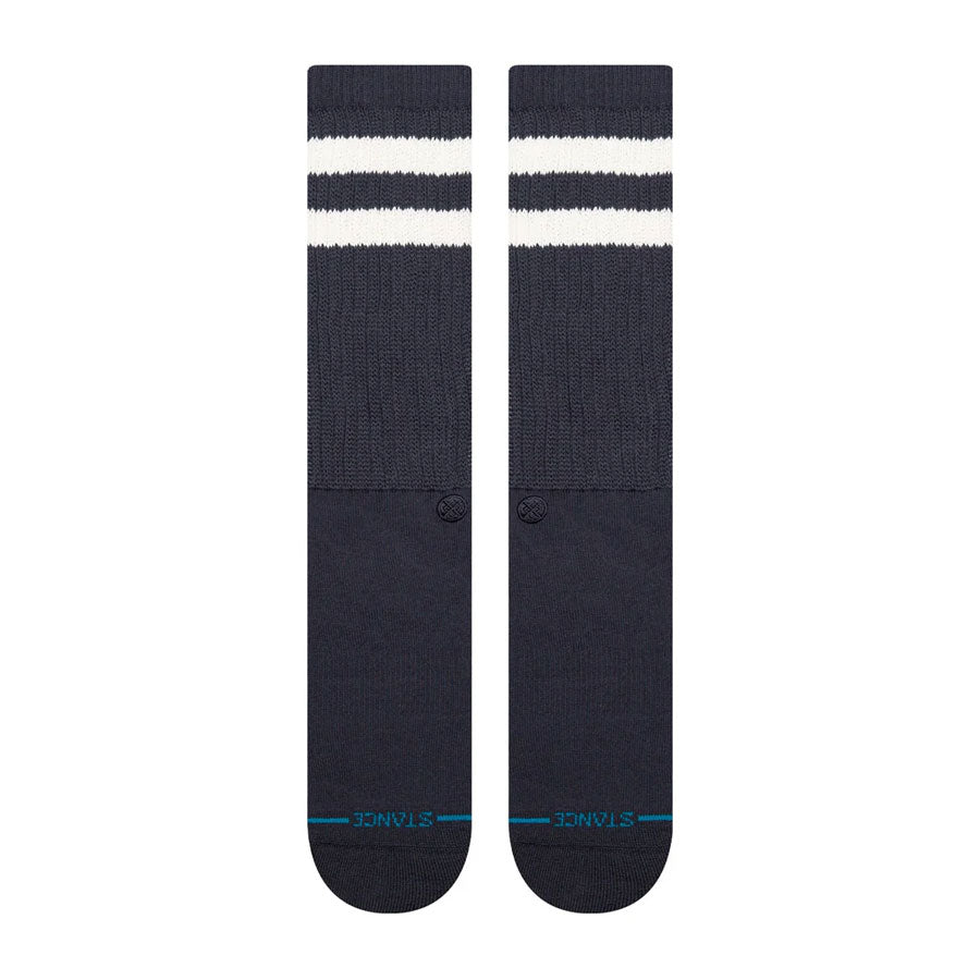 Stance Stripe Slouch Crew Sock Navy Stripe
