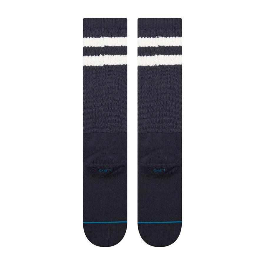 Stance Stripe Slouch Crew Sock Navy Stripe