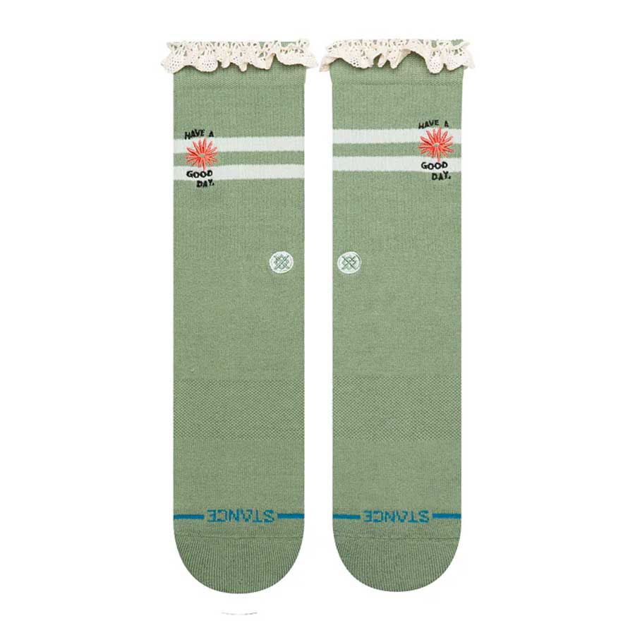 Stance Women's Have A Good Day Crew Sock Green
