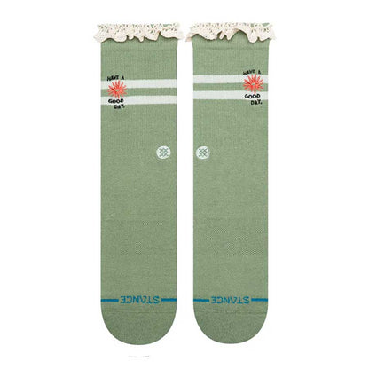Stance Women's Have A Good Day Crew Sock Green