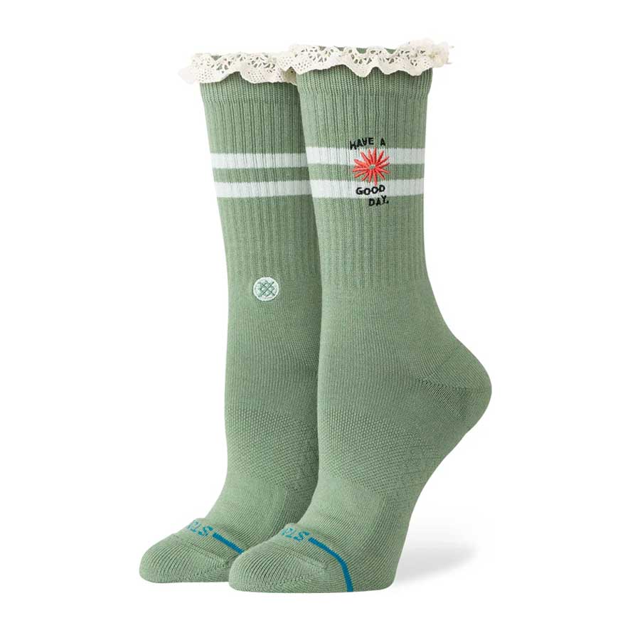 Stance Women's Have A Good Day Crew Sock Green