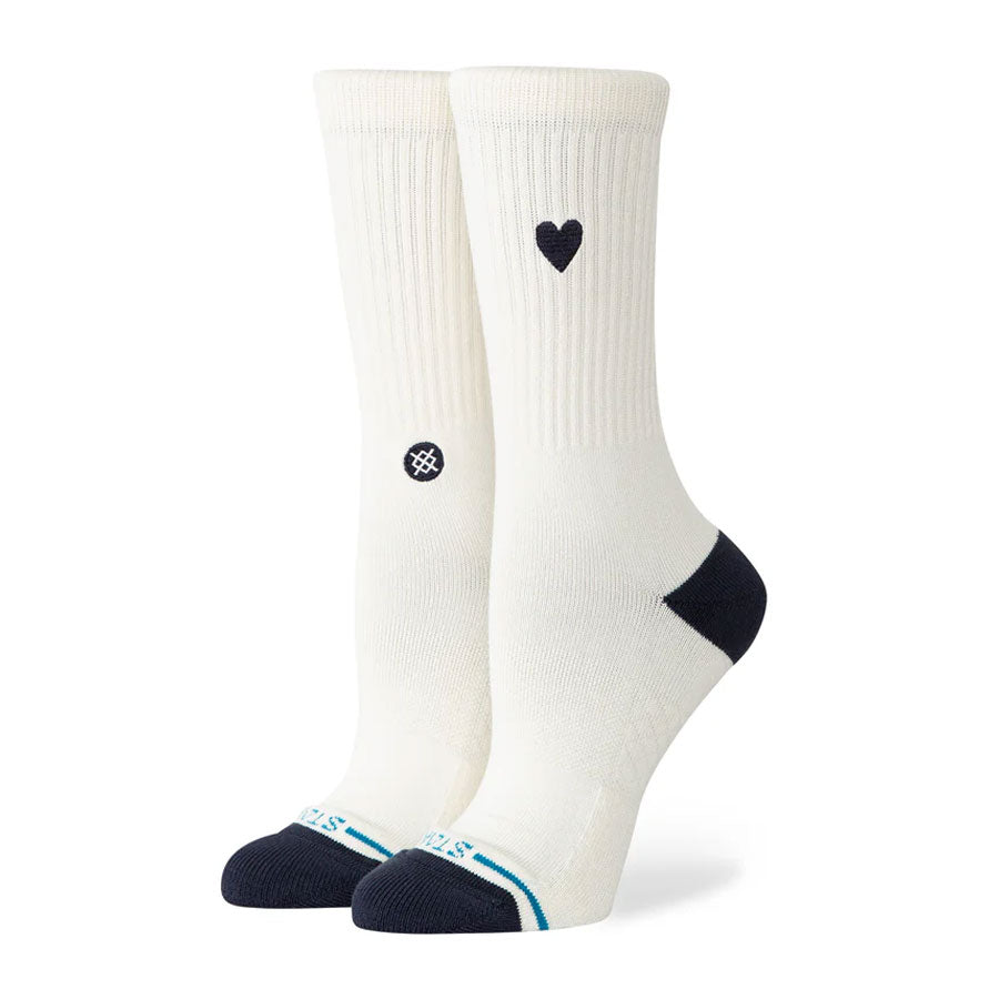 Stance Women's Heart Crew Sock Canvas