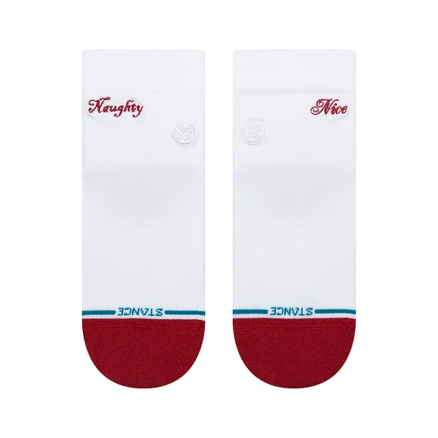 Stance Women's Naughty Or Nice Quarter Sock White