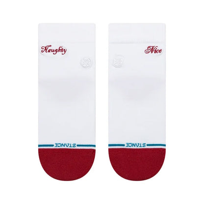 Stance Women's Naughty Or Nice Quarter Sock White