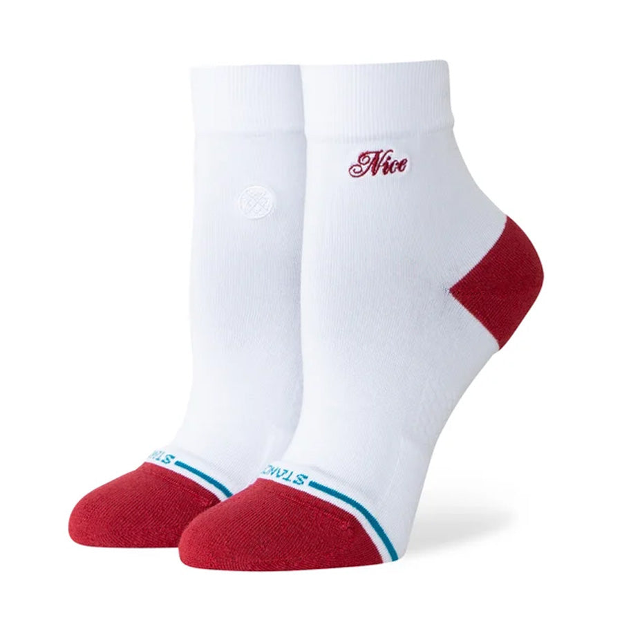 Stance Women's Naughty Or Nice Quarter Sock White