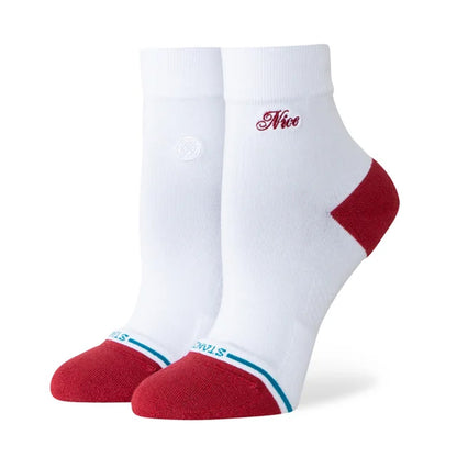 Stance Women's Naughty Or Nice Quarter Sock White