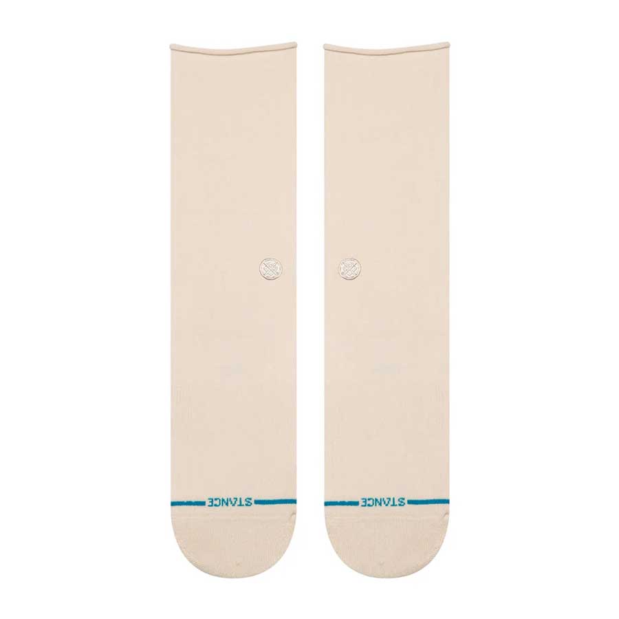 Stance Women's Rolled Solid Crew Sock Oatmeal