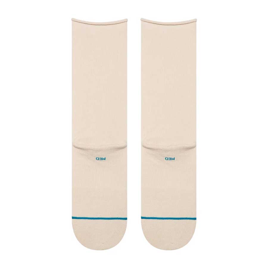 Stance Women's Rolled Solid Crew Sock Oatmeal