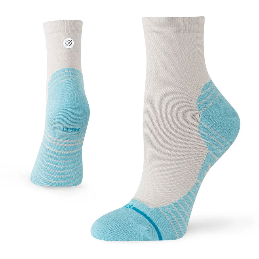 Stance Women's Run Two Tone Light Quarter Sock Light Blue