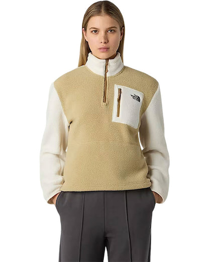 The North Face Women's Yumiori ¼ Zip Khaki/White Dune/Brown 2026