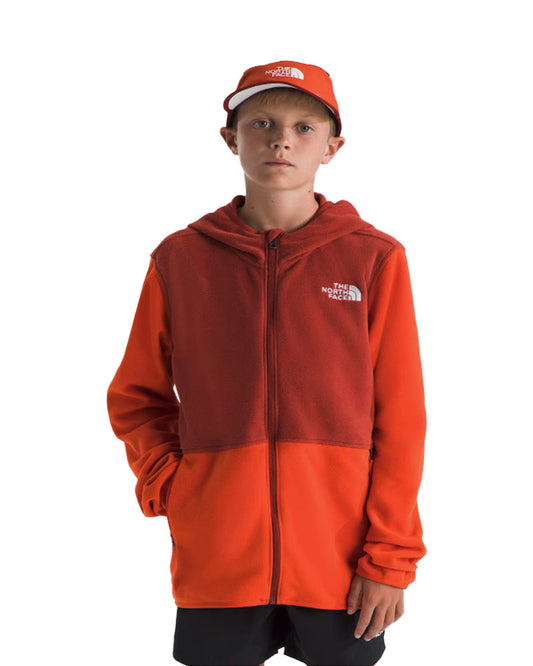 The North Face Kids' Glacier Full Zip Hoodie Lava Red/Iron Clay
