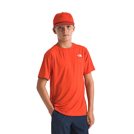 The North Face Kids' New 24/7 Short Sleeve T-Shirt Lava Red