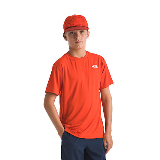 The North Face Kids' New 24/7 Short Sleeve T-Shirt Lava Red