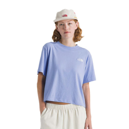 The North Face Women's Evolution Simple Dome Crop T-Shirt Periwinkle Glow