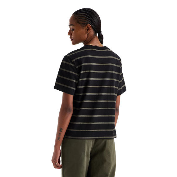 The North Face Women's Vista Stripe T-Shirt TNF Black TNF Open Stripe 2027