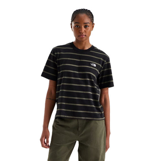 The North Face Women's Vista Stripe T-Shirt TNF Black TNF Open Stripe 2027