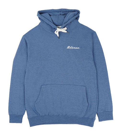The Source Team Word Logo Hooded Sweatshirt Heather Sky/White