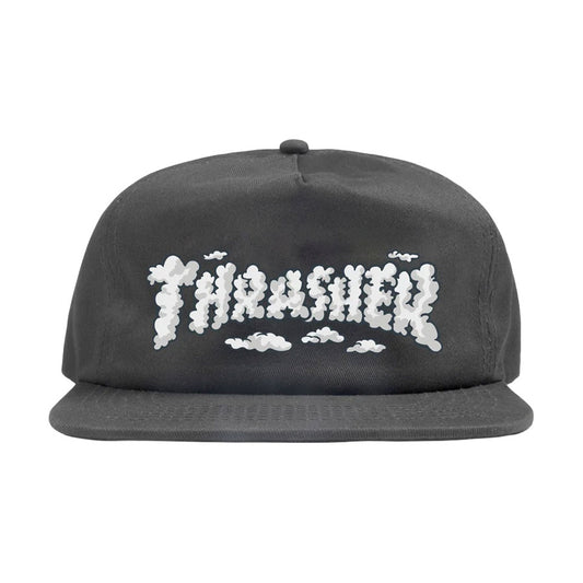 Thrasher Clouds By Kevin Spanky Long Snapback Cap Charcoal