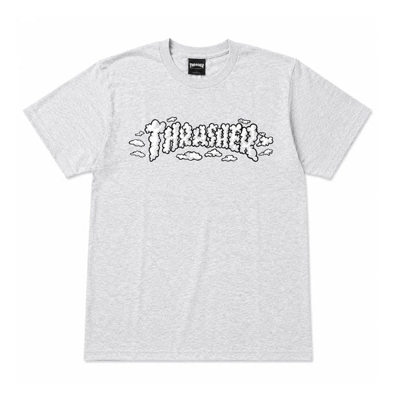Thrasher Clouds By Kevin "Spanky" Long T-Shirt Ash Grey