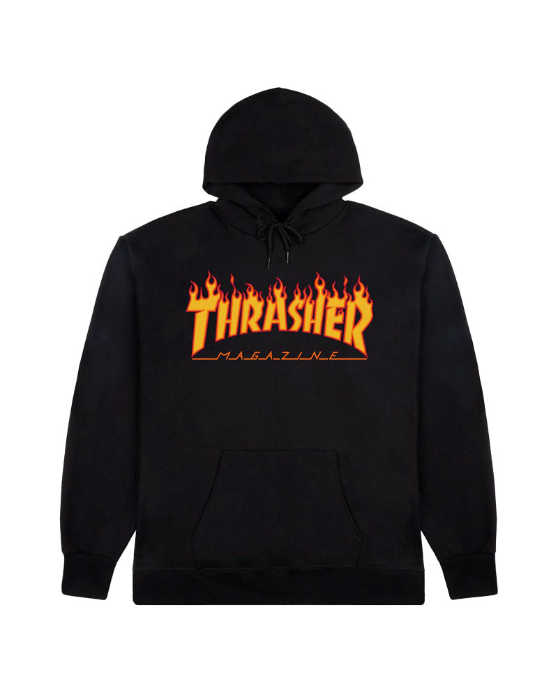 Thrasher Flame Logo Hoodie Black